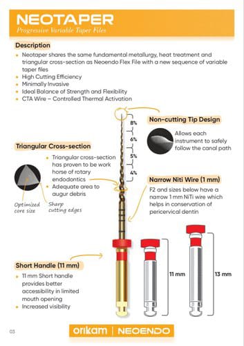 Neotaper Rotary Files S1-25mm